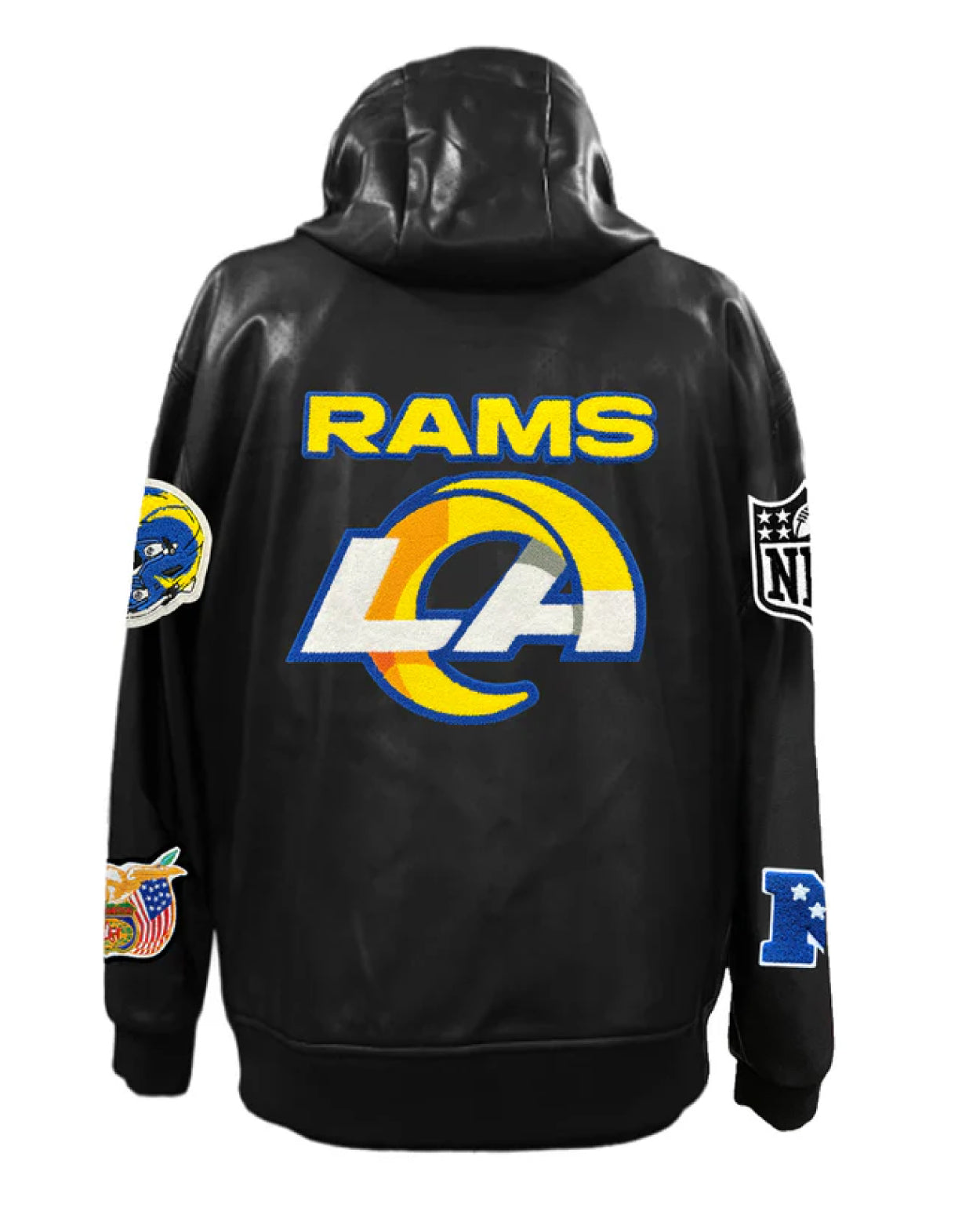 Los Angeles Rams Lightweight Vegan Zip-up Hooded Jacket