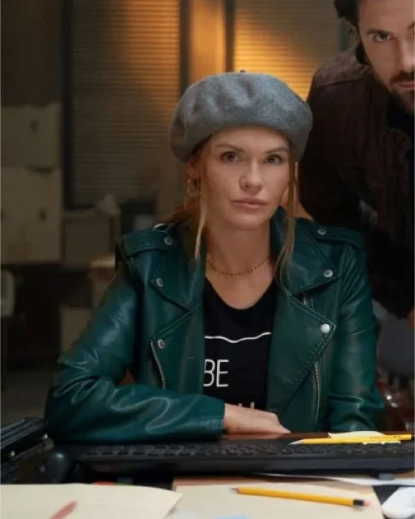 Maddie Tipline Mysteries: Dial 1 For Murder Biker Jacket