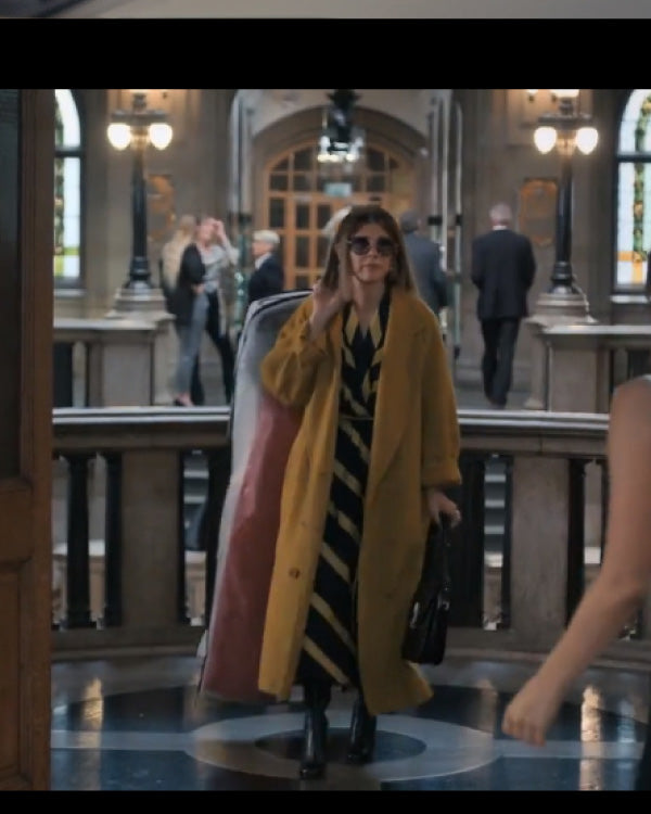 Marisa Tomei Upgraded 2024 Yellow Long Coat