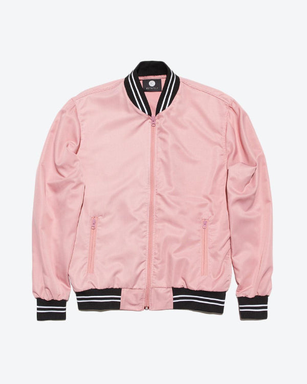 Men Karamo’s Dusty Rose Pink Bomber Jacket