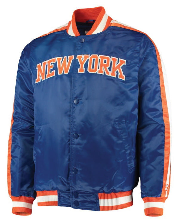 Men's New York Knicks Starter Blue Varsity Jacket