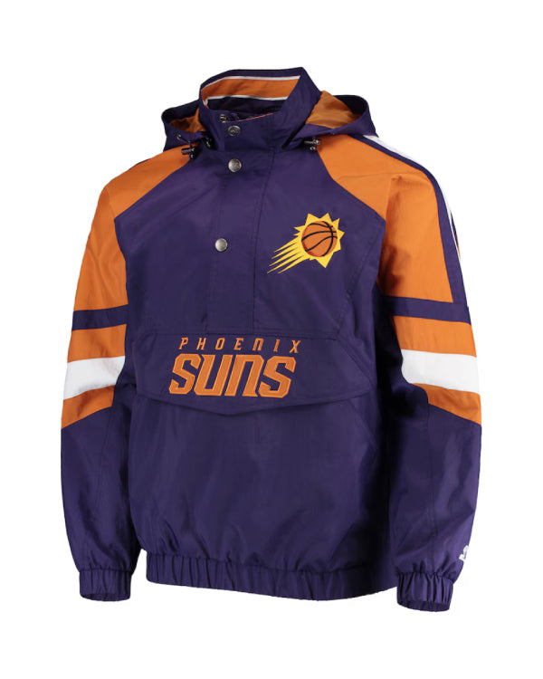 Men’s Starter Purple/Orange Phoenix Suns The Pro II Half-Zip Jacket