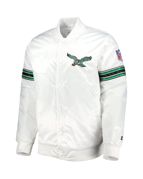 Men’s Starter White Philadelphia Eagles Full-snap Jacket