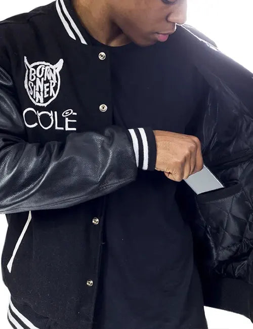 Men’s Dollar and a Dream Born Sinner J Cole Varsity Jacket