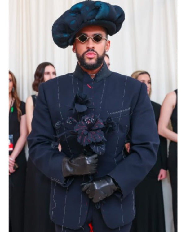 Met Gala 2024 Bad Bunny Black Suit