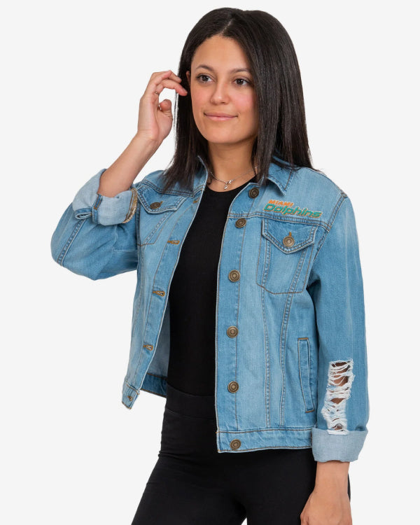 Miami Dolphins Womens Denim Days Jacket