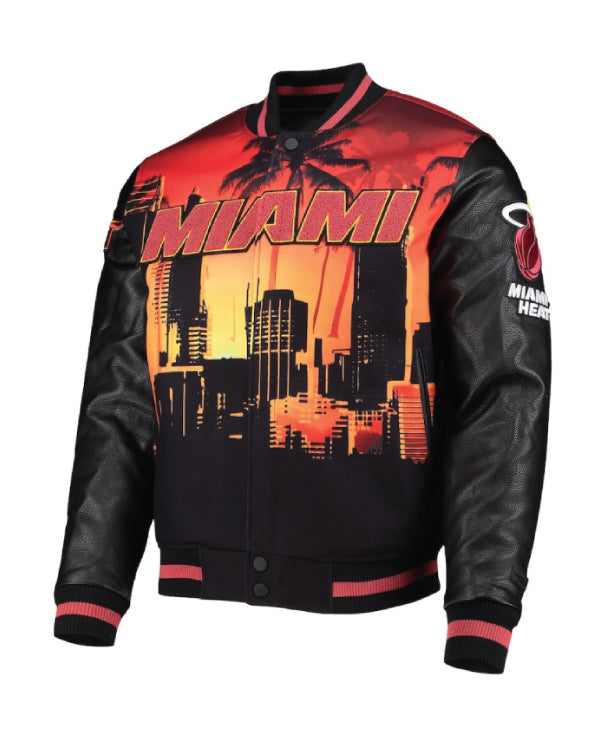 Miami Heat Pro Standard Black Remix Varsity Jacket