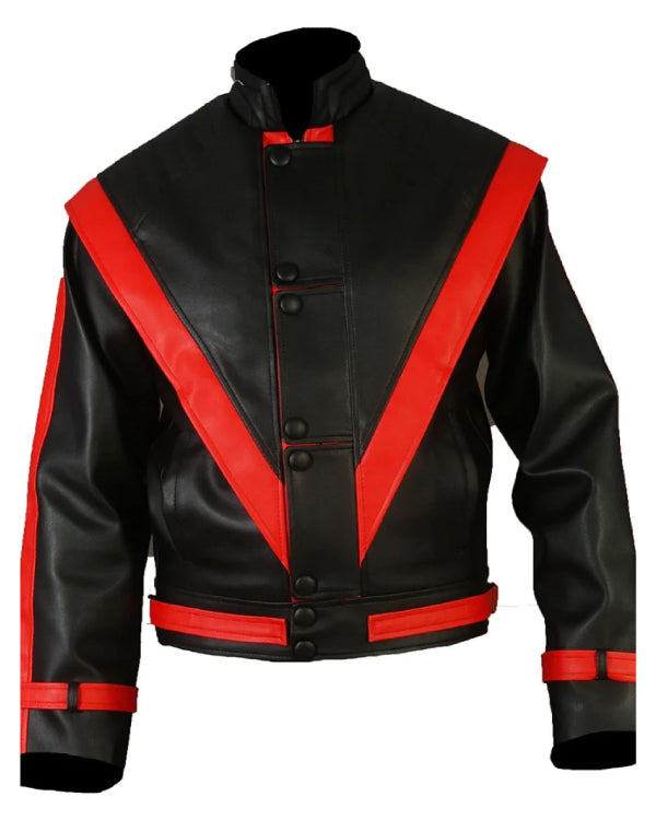 Michael Jackson Thriller Red & Black Leather Jacket