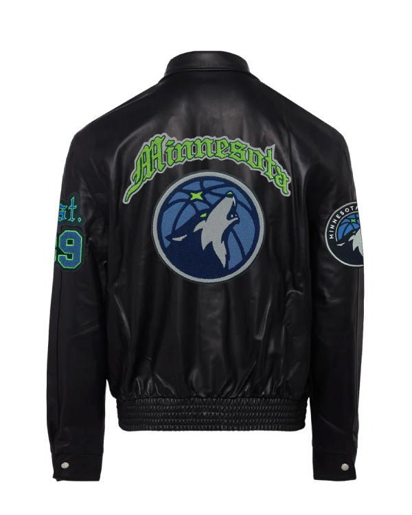 Minnesota Timberwolves Full Black Jacket