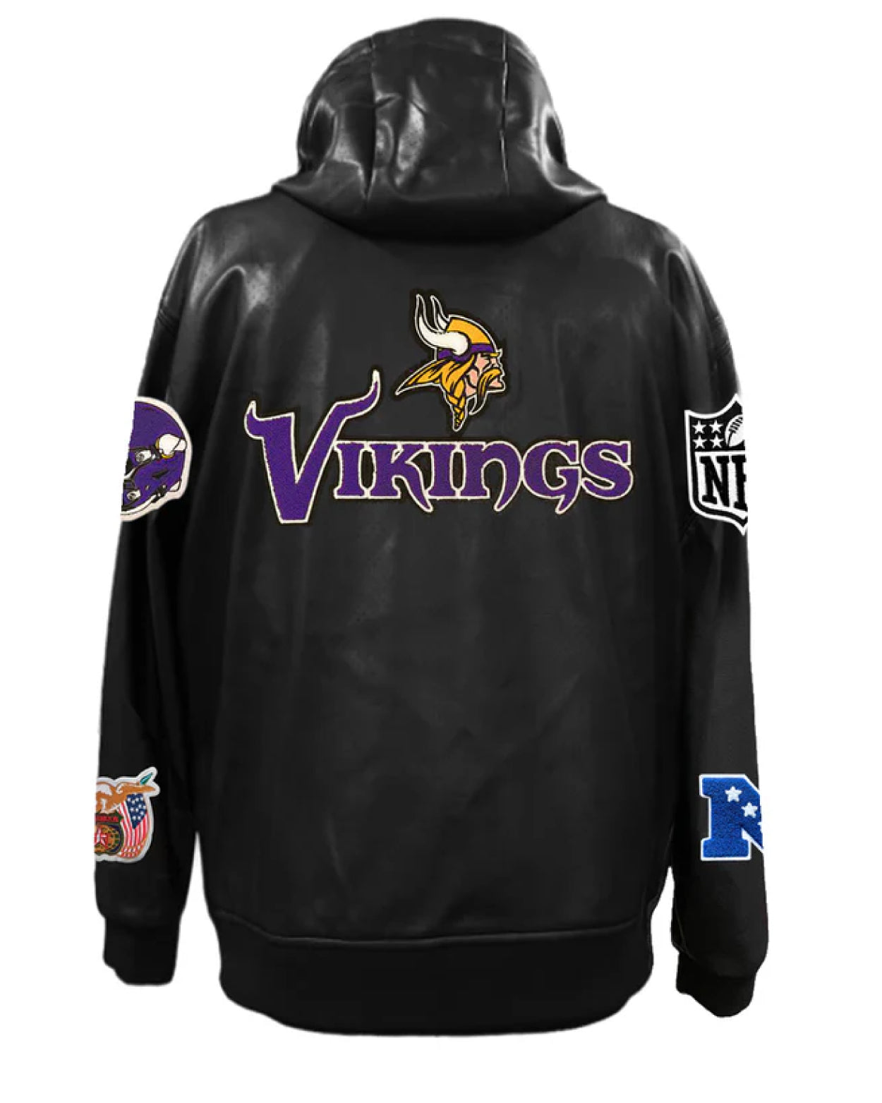 Minnesota Vikings Lightweight Vegan Zip-up Hooded Jacket