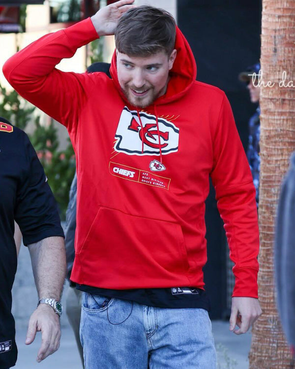 Mr Beast Kansas City Chief Super Bowl LVIII Hoodie