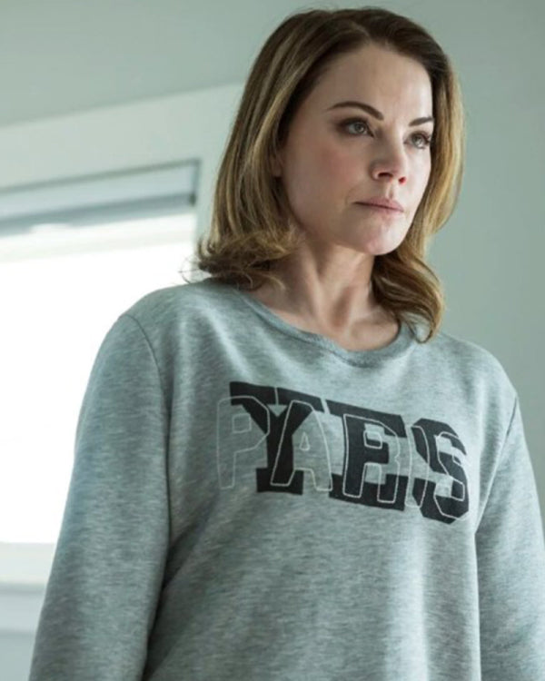 Murder In A Small Town 2024 Erica Durance Grey Sweatshirt