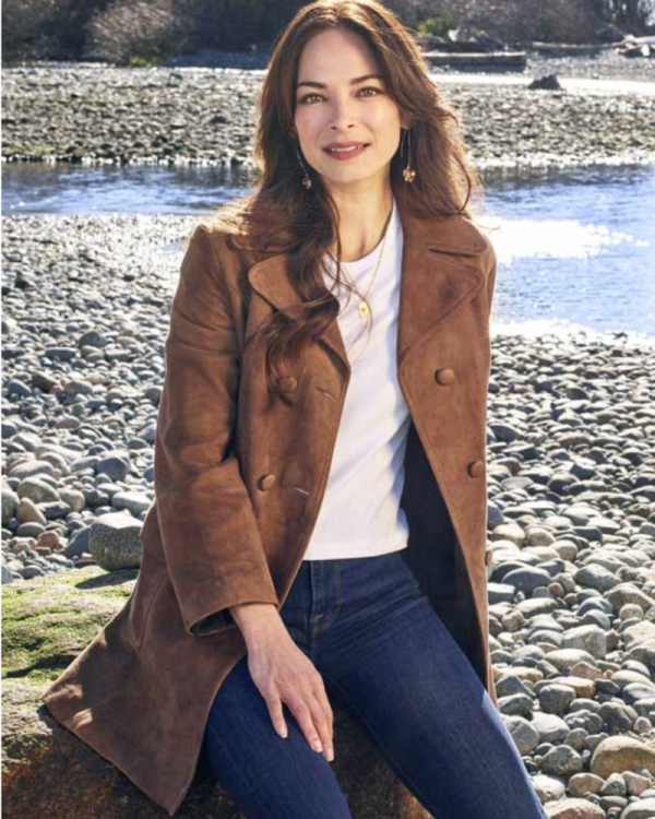 Murder In A Small Town 2024 Kristin Kreuk Brown Coat