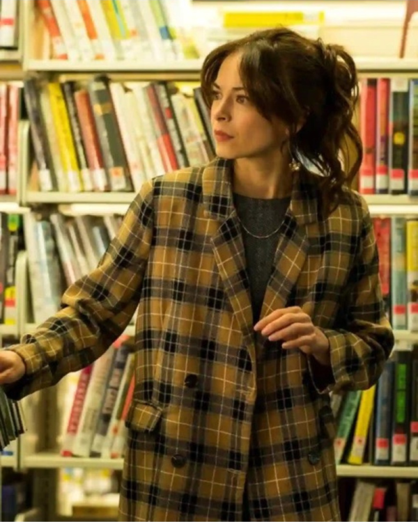 Murder In A Small Town 2024 Kristin Kreuk Plaid Coat