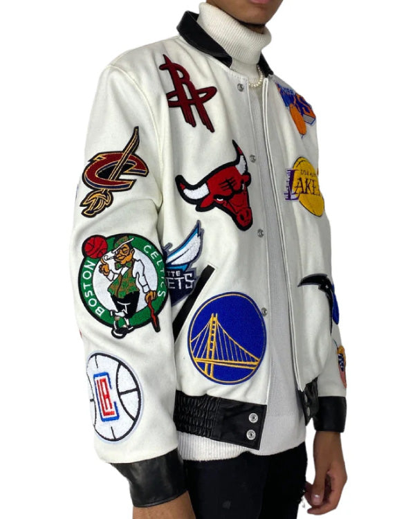 NBA Collage White Jacket