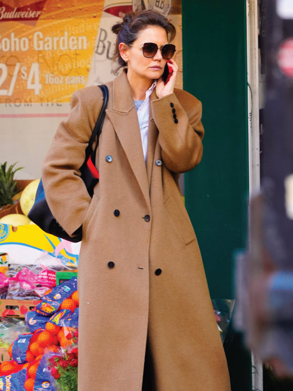 NYC Katie Holmes Street Style Trench Coat