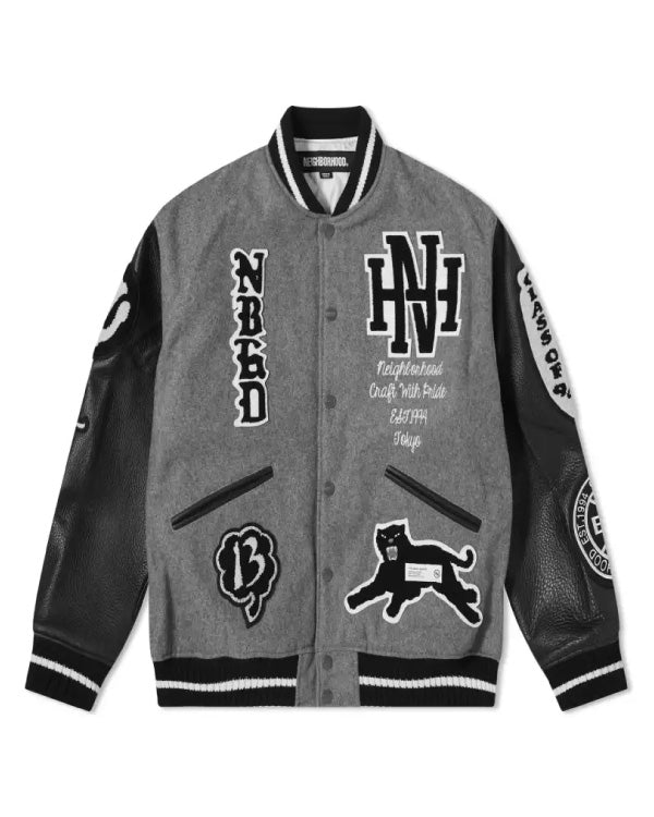 Neighborhood Stadium Wool Leather Varsity Jacket