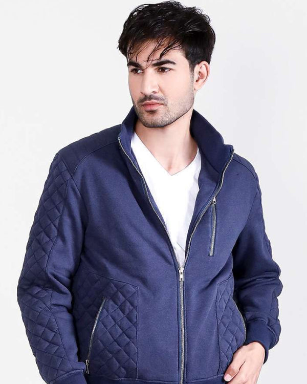 Nelson Blue Fabric Bomber Jacket