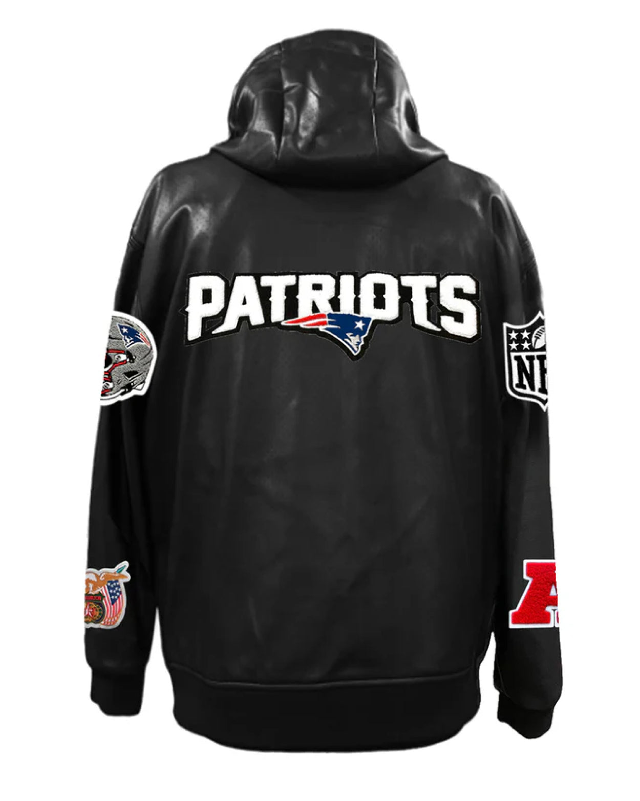 New England Patriots Lightweight Vegan Zip-up Hooded Jacket