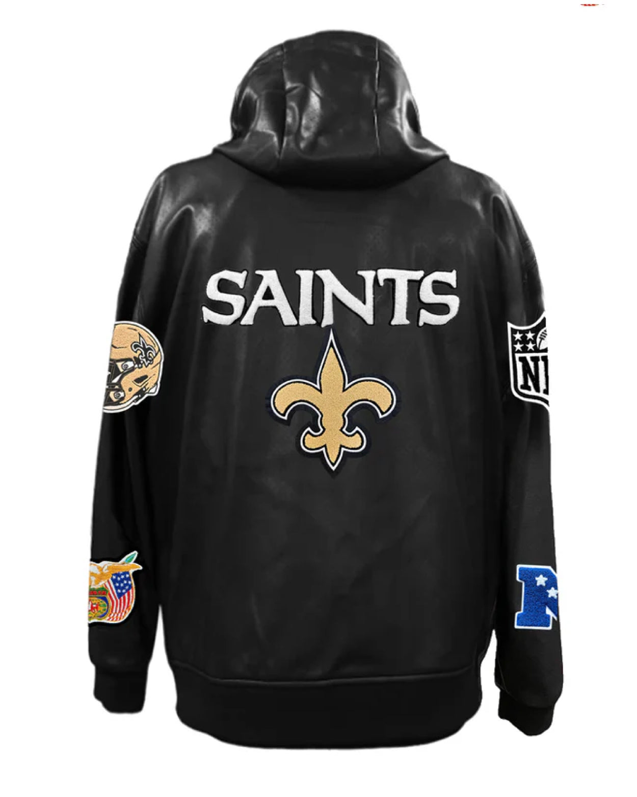 New Orleans Saints Lightweight Vegan Zip-up Hooded Jacket