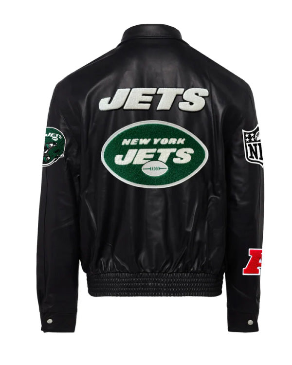 New York Jets Full Black Leather Jacket