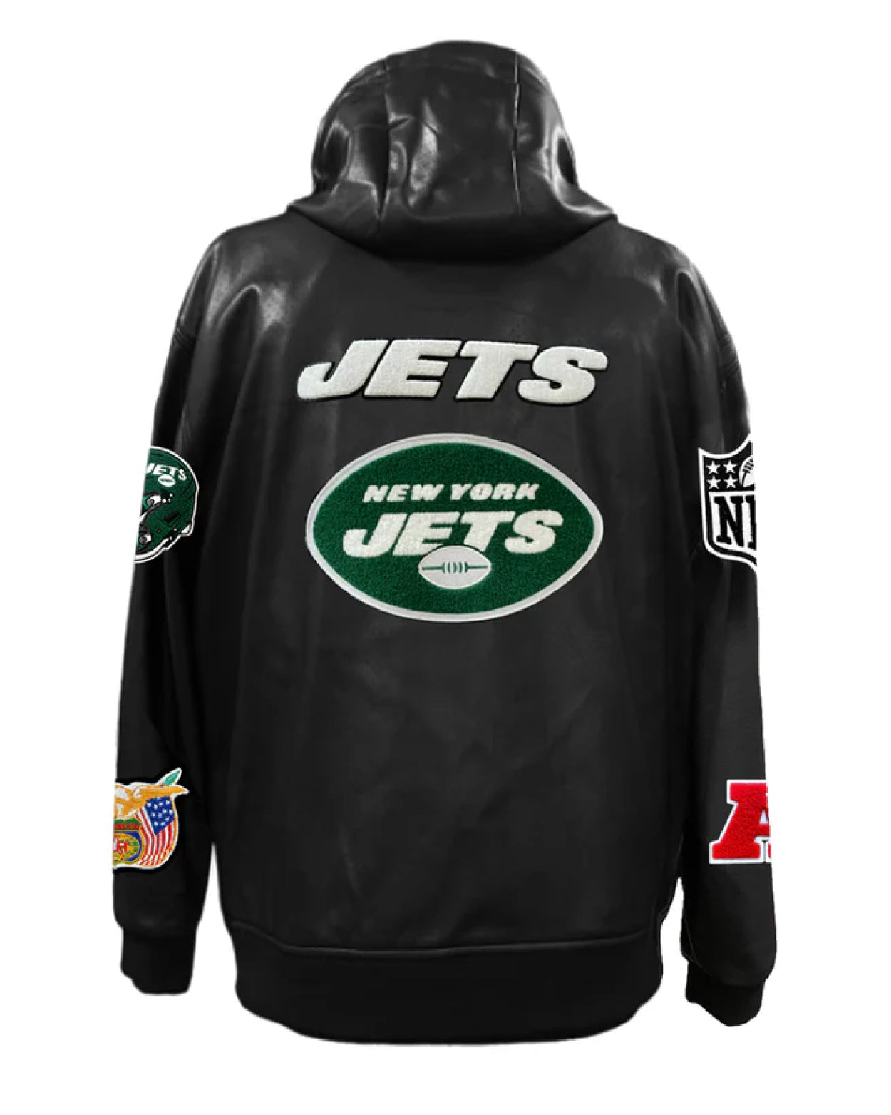 New York Jets Lightweight Vegan Zip-up Hooded Jacket