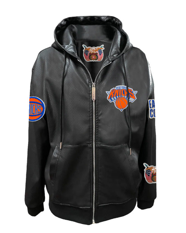 New York Knicks Lightweight Vegan Zip-up Hooded Jacket