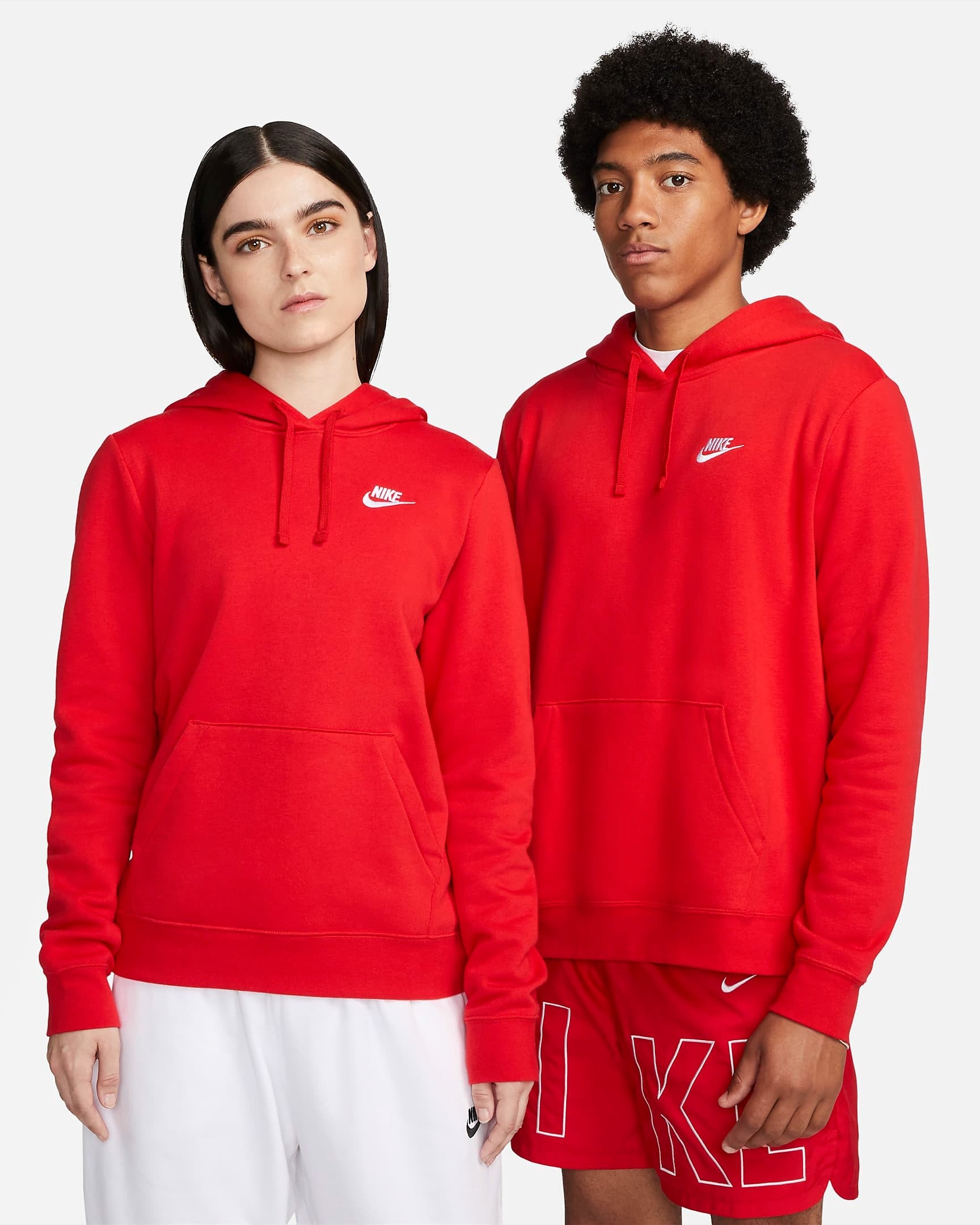 Nike Sportswear Club Fleece Red Hoodie