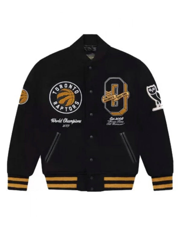 OVO Toronto Raptors Varsity Black Wool Jacket