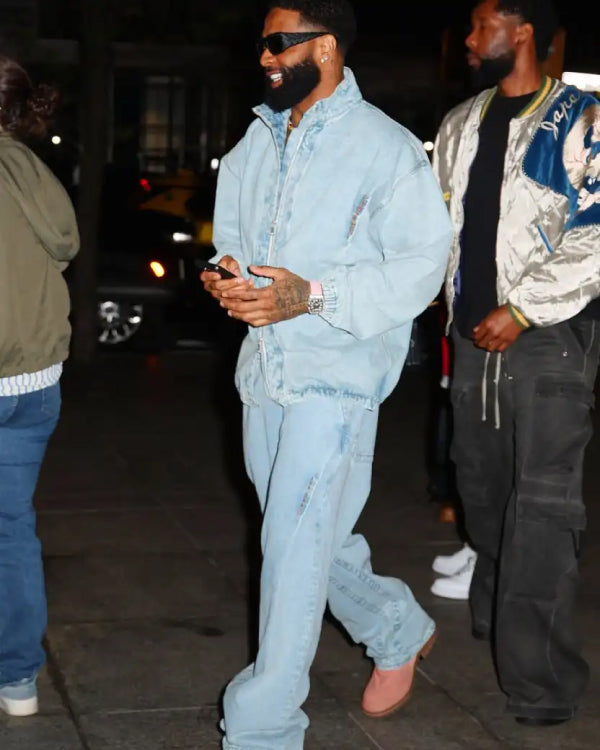 Odell Beckham Jr. Met Gala After Party 2024 Denim Suit