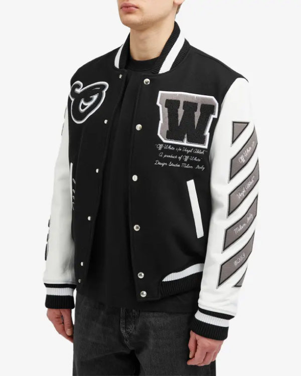 Off-White Wool Varsity Jacket