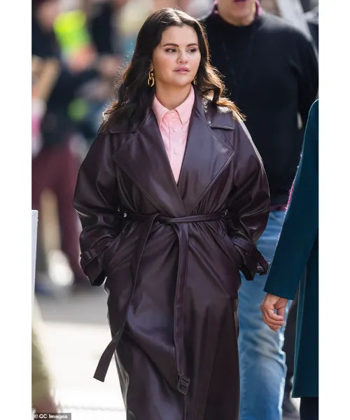 Only Murders In The Building S03 Selena Gomez Leather Coat