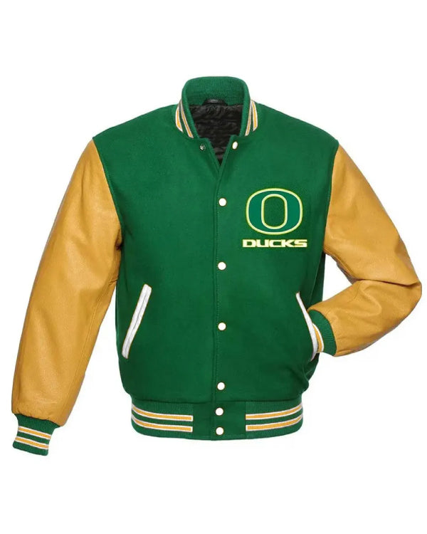 Oregon Ducks Green and Yellow Varsity Jacket