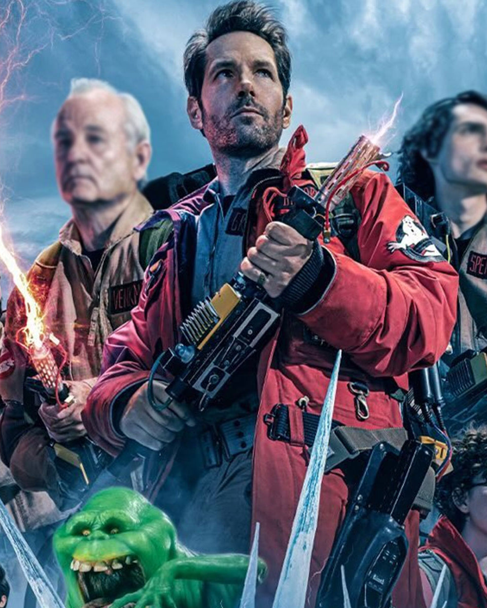 Ghostbusters Frozen Empire Paul Rudd Red Jacket