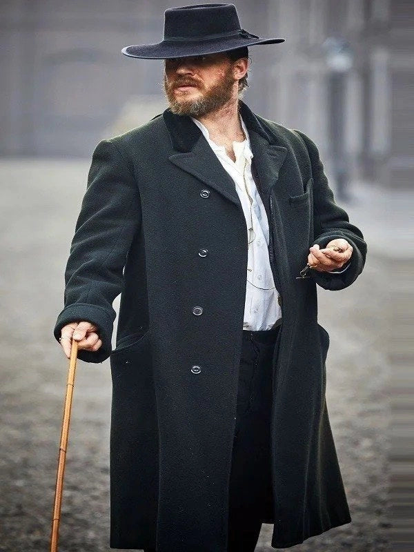 Peaky Blinders Tom Hardy Black Long Trench Coat