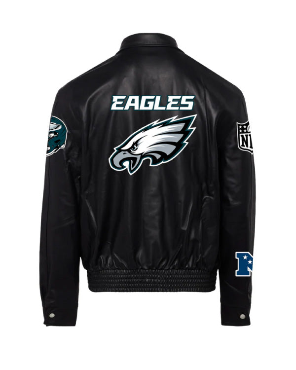 Philadelphia Eagles Full Black Leather Jacket