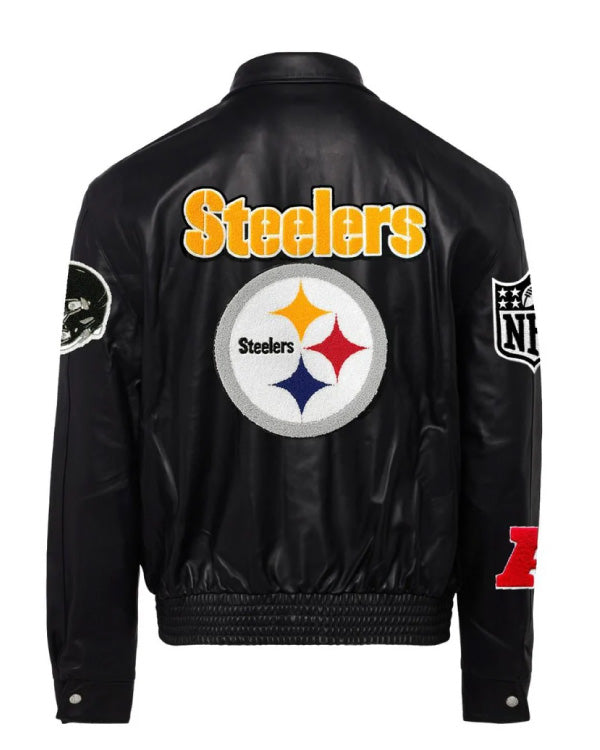 Pittsburgh Steelers Full Black Leather Jacket