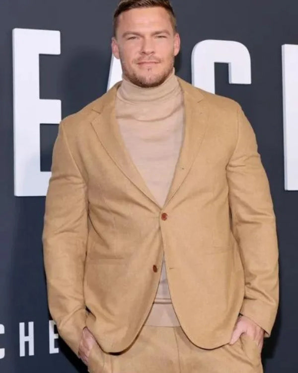 Reacher Alan Ritchson Brown Blazer