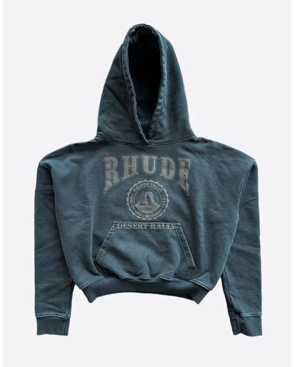 Rhude Black Desert Valley Cropped Hoodie