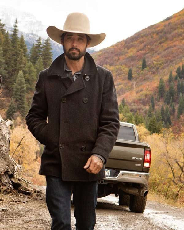 Ryan Bingham Yellowstone Walker Wool Pea Coat