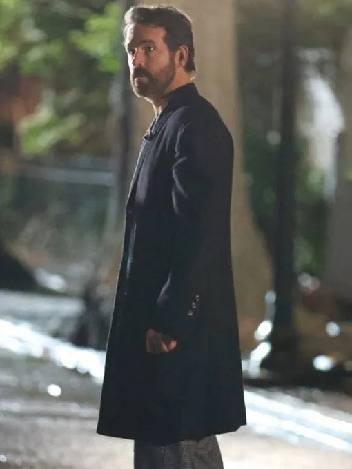 Ryan Reynolds If 2024 Black Trench Coat