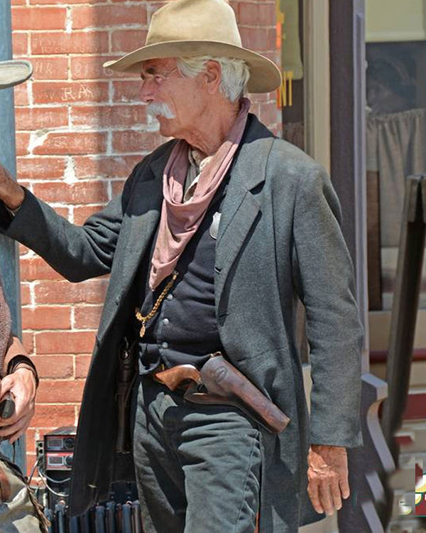 Sam Elliott Yellowstone 1883 Shea Brennan Black Trench Coat