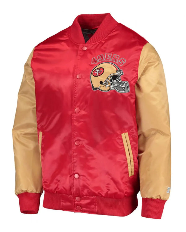 San Francisco 49ers Satin Red and Gold Jacket