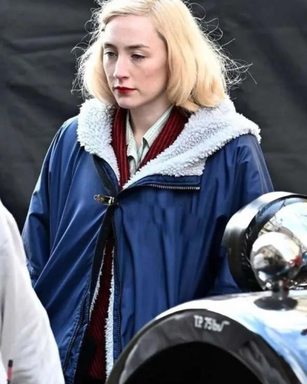 Saoirse Ronan Blitz 2024 Blue Jacket