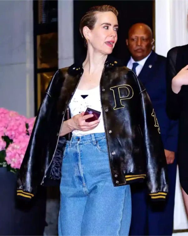 Sarah Paulson Met Gala After Party 2024 Leather Jacket