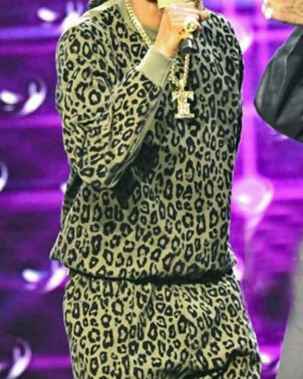 Snoop Dogg Leopard Print Green Tracksuit