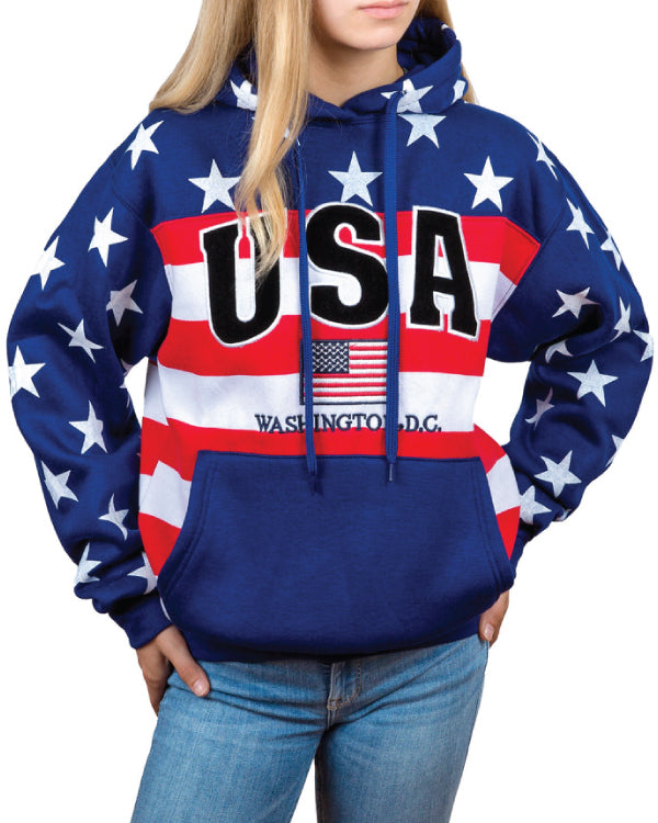 Star And Stripes Usa Hoodie