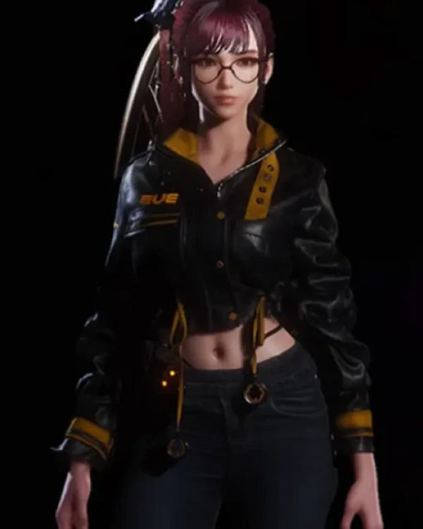 Stellar Blade 2024 Eve Crop Leather Jacket