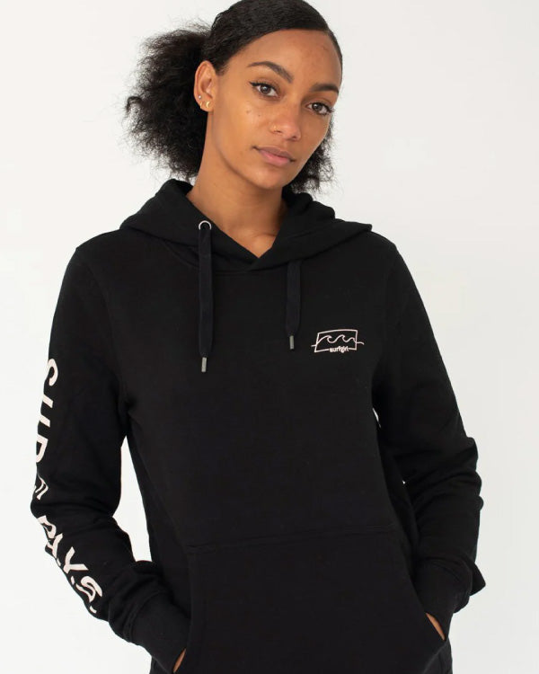 SurfGirl 'Surf Days' Black Hooded Sweatshirt