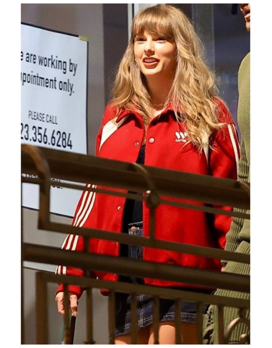 Taylor Swift Sushi Restaurant Red Varsity Jacket